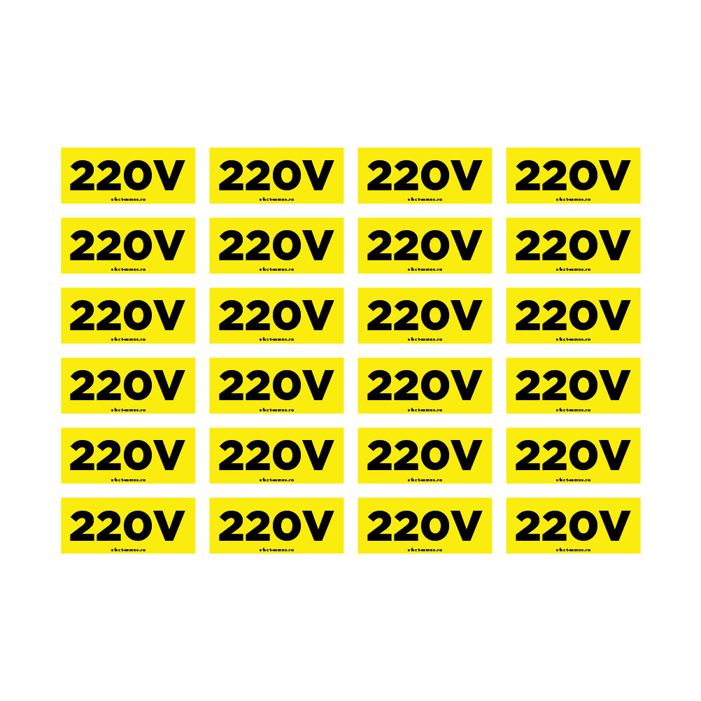 Semn Avertizare - 24 Etichete 220V Semn Avertizare - 24 Etichete 220V