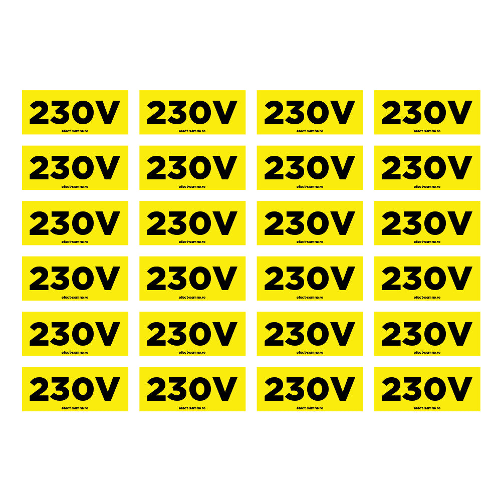 Semn Avertizare - 24 Etichete 230V Semn Avertizare - 24 Etichete 230V