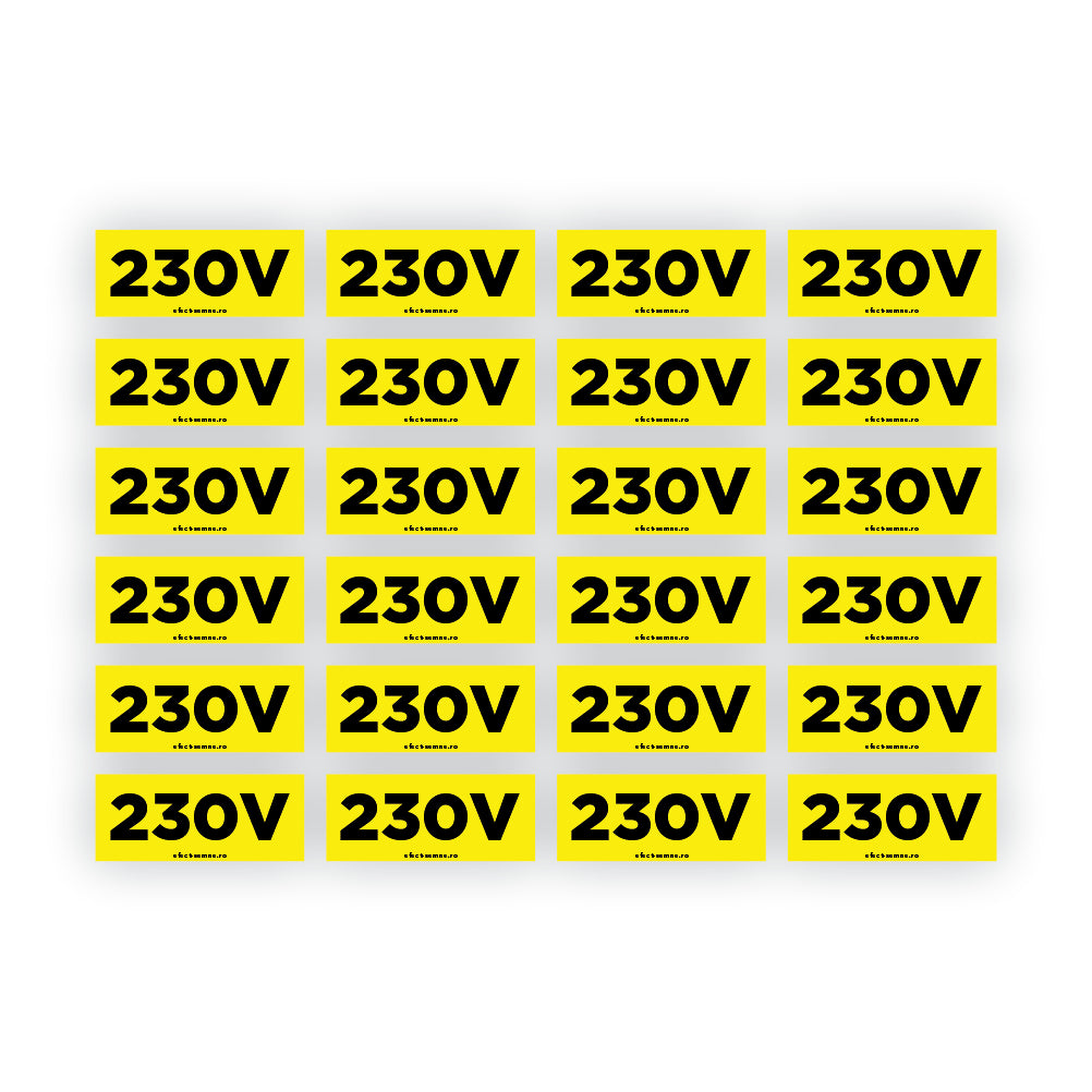 Semn Avertizare - 24 Etichete 230V Semn Avertizare - 24 Etichete 230V