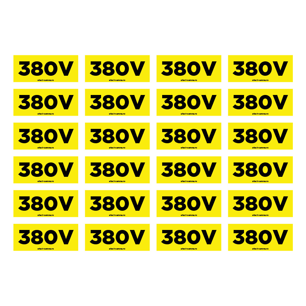 Semn Avertizare - 24 Etichete 380V Semn Avertizare - 24 Etichete 380V