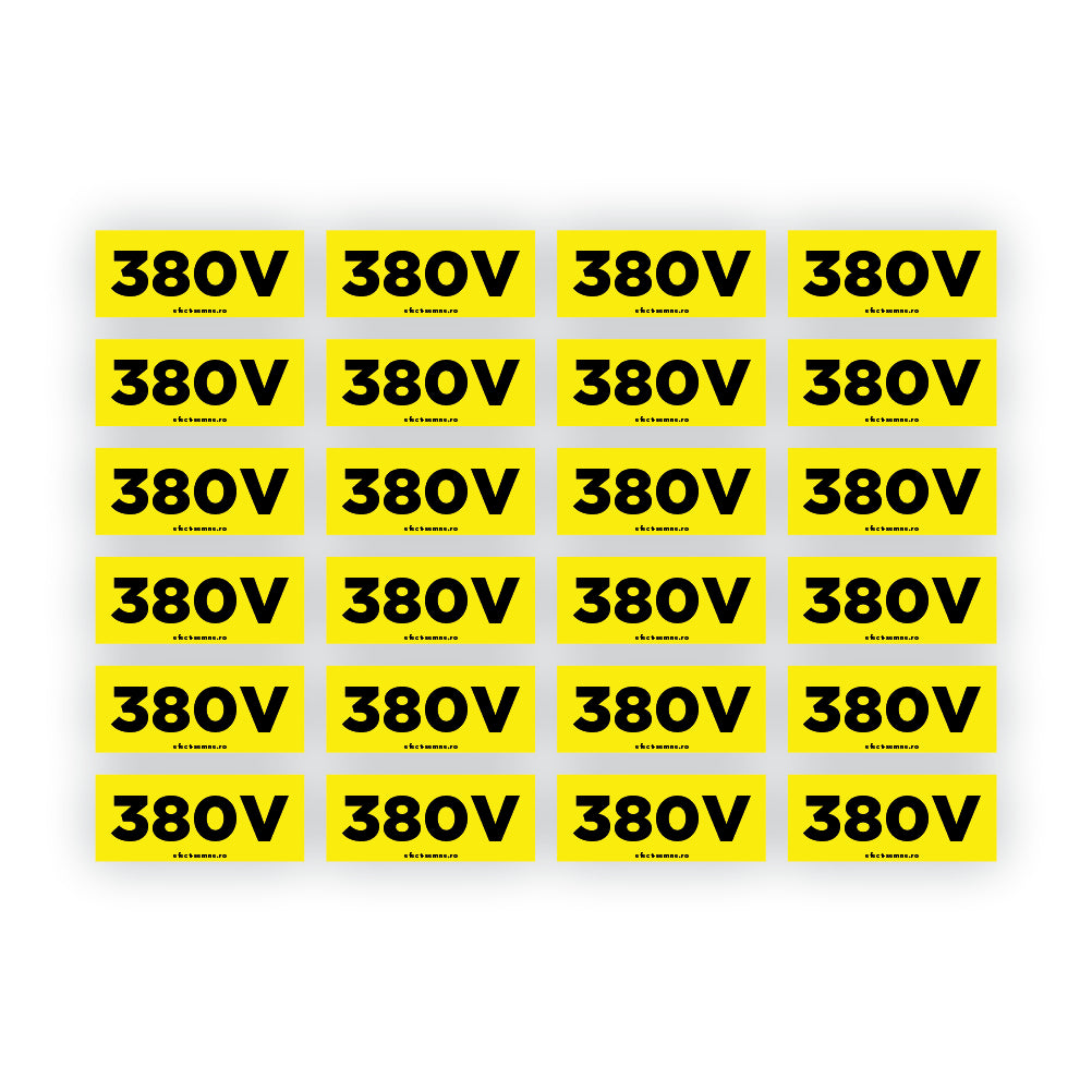 Semn Avertizare - 24 Etichete 380V Semn Avertizare - 24 Etichete 380V