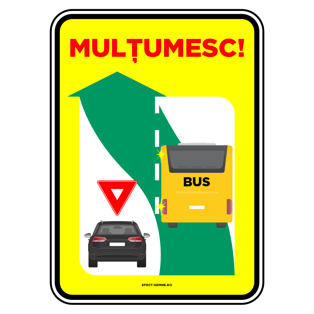 Semn Cedați Trecerea Bus Semn Cedați Trecerea Bus