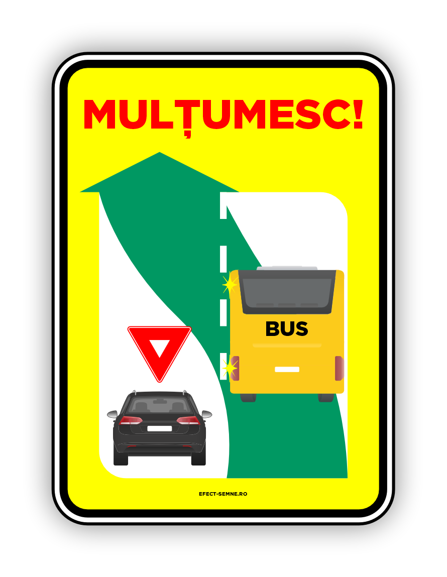 Semn Cedați Trecerea Bus Semn Cedați Trecerea Bus
