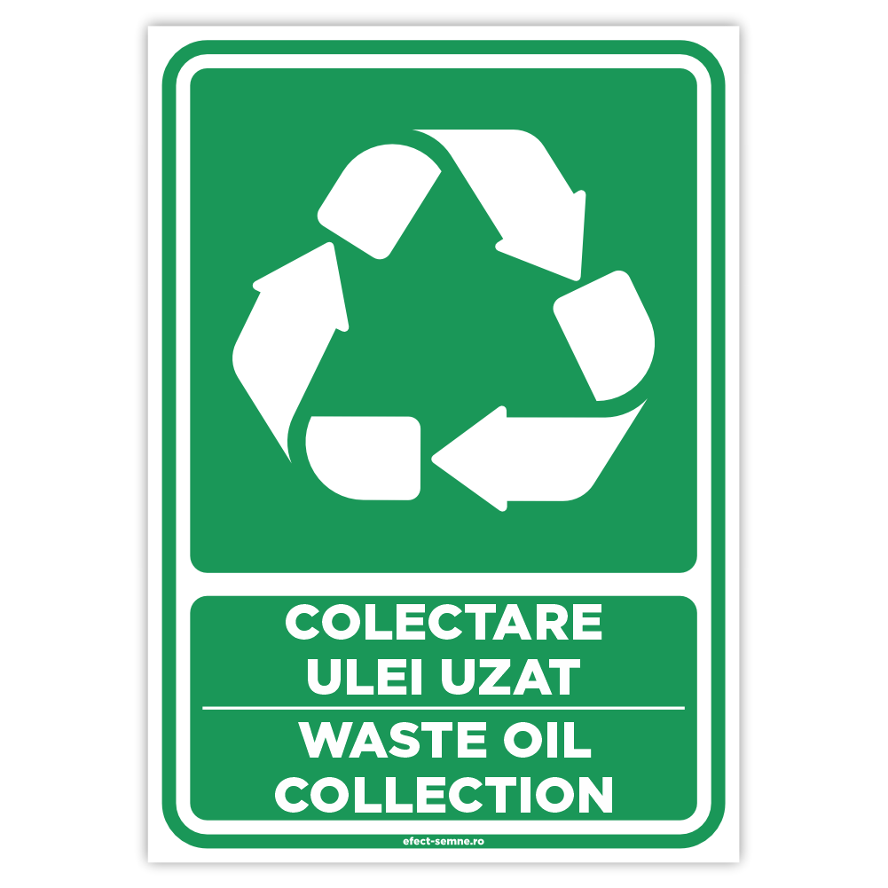 Semn Colectare Ulei Uzat Semn Colectare Ulei Uzat