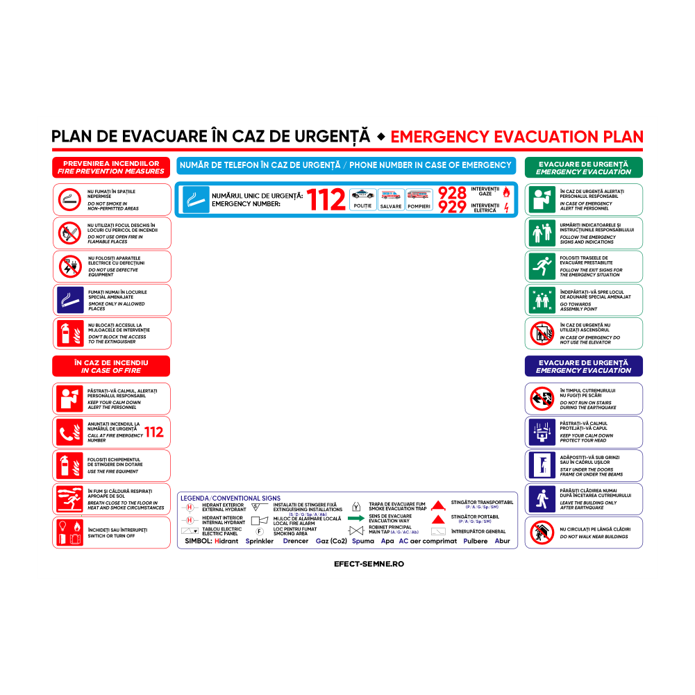 Semn Plan de Evacuare Personalizat Semn Plan de Evacuare Personalizat