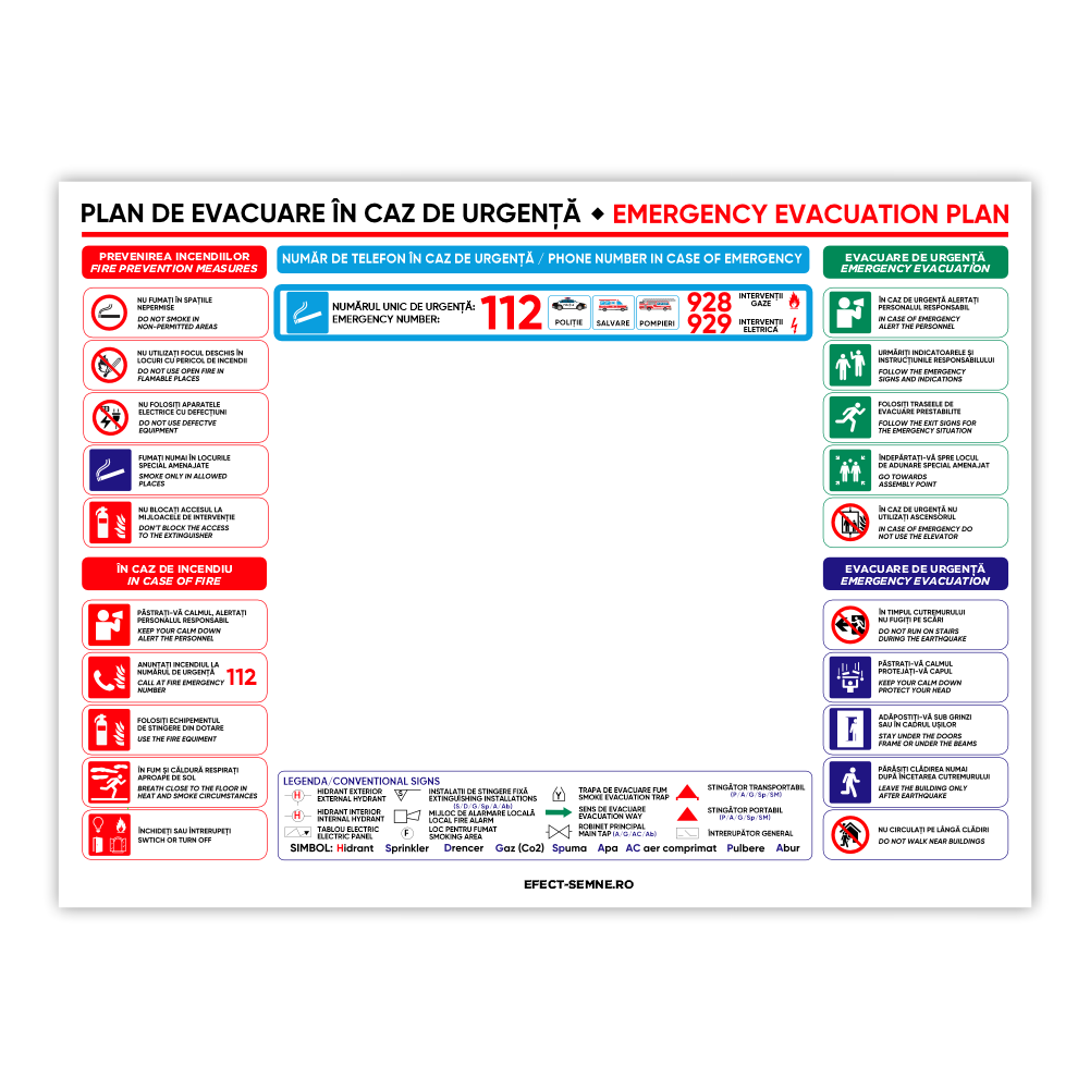Semn Plan de Evacuare Personalizat Semn Plan de Evacuare Personalizat
