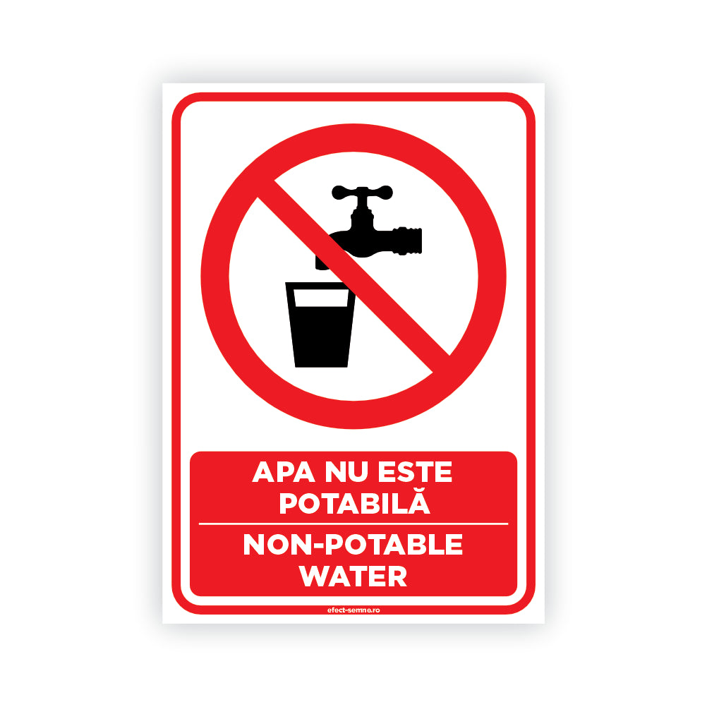 Semn Rutier - Apa Nu Este Potabilă Semn Rutier - Apa Nu Este Potabilă
