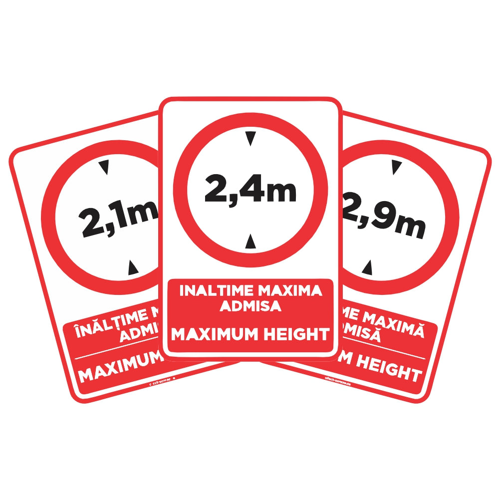 Semn Rutier - Înălțime Maximă Admisă Semn Rutier - Înălțime Maximă Admisă
