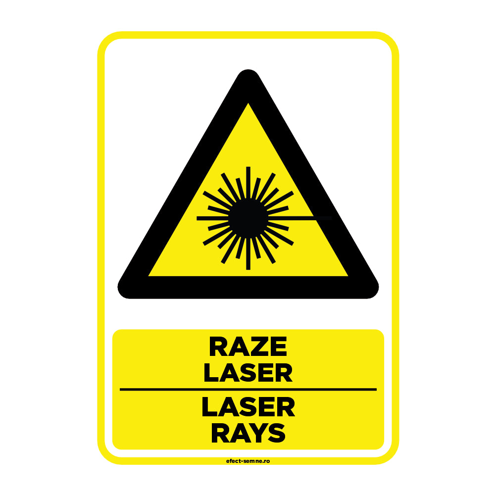Semn Avertizare - Raze Laser Semn Avertizare - Raze Laser