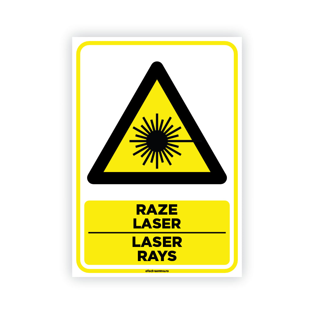 Semn Avertizare - Raze Laser Semn Avertizare - Raze Laser