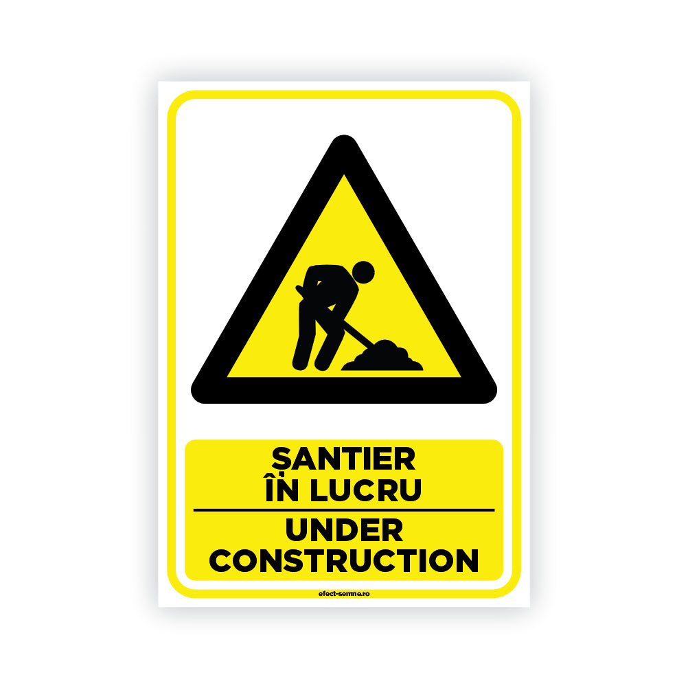 Semn Avertizare - Șantier În Lucru Semn Avertizare - Șantier În Lucru