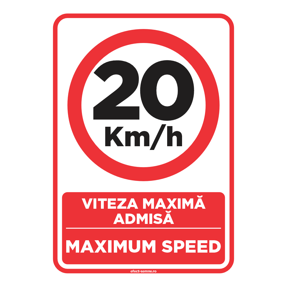 Semn Rutier - Viteza Maximă Admisă Semn Rutier - Viteza Maximă Admisă