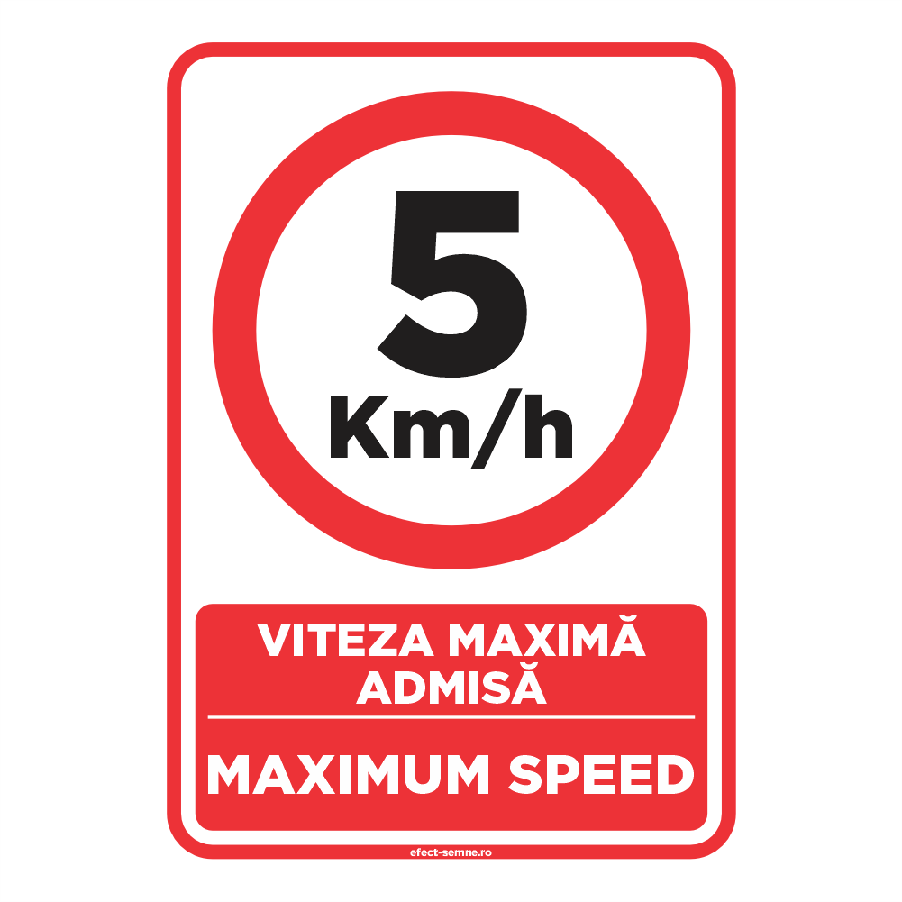 Semn Rutier - Viteza Maximă Admisă Semn Rutier - Viteza Maximă Admisă