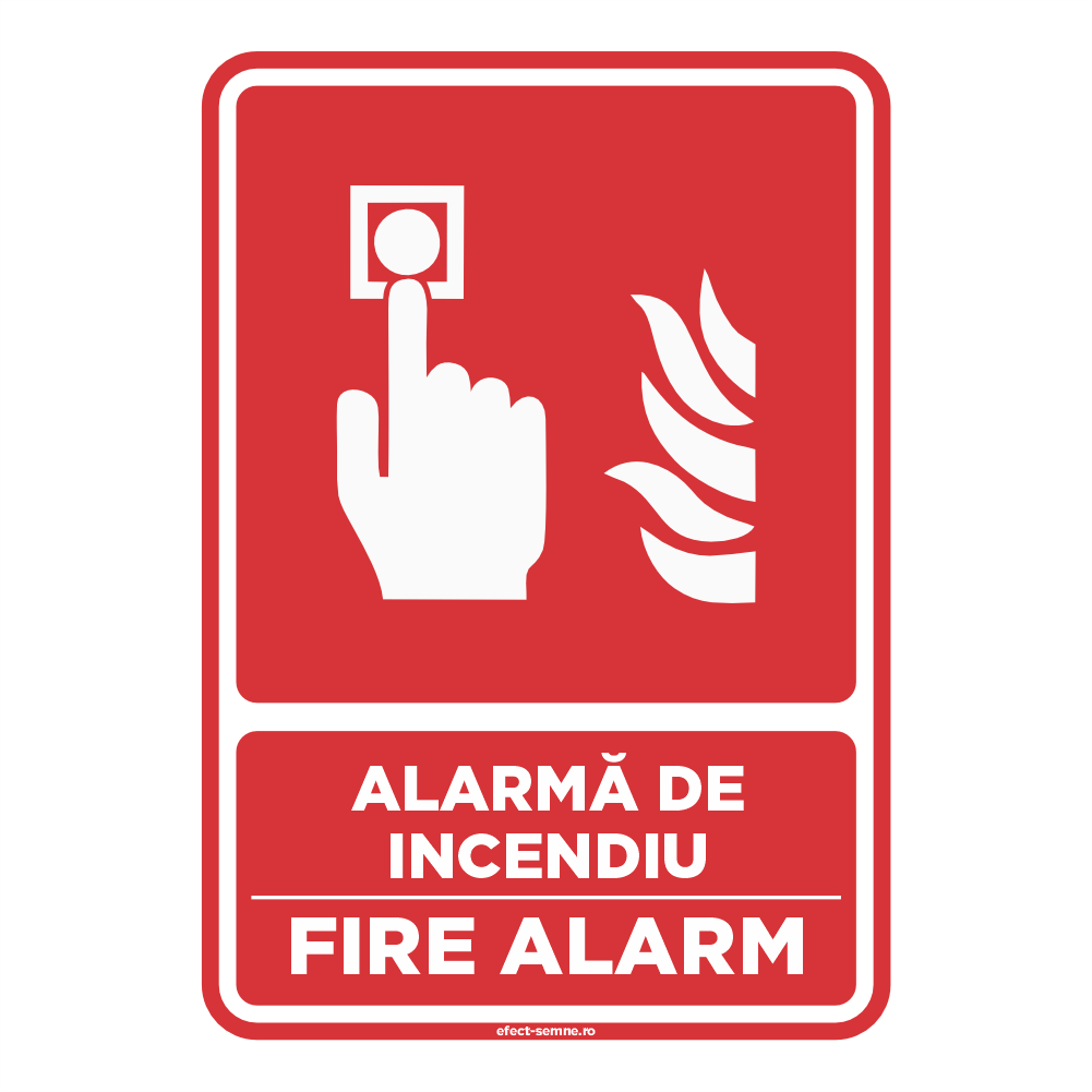 Semn Incendiu - Alarmă de Incendiu Semn Incendiu - Alarmă de Incendiu