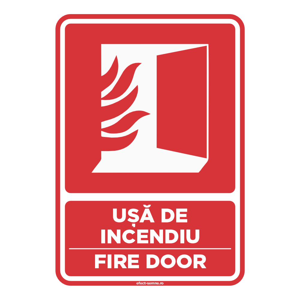 Semn Incendiu - Ușă de Incendiu Semn Incendiu - Ușă de Incendiu