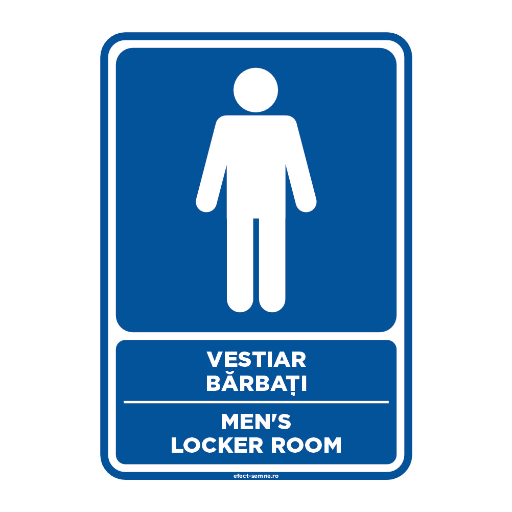 Semn Informare - Vestiar Bărbați Semn Informare - Vestiar Bărbați