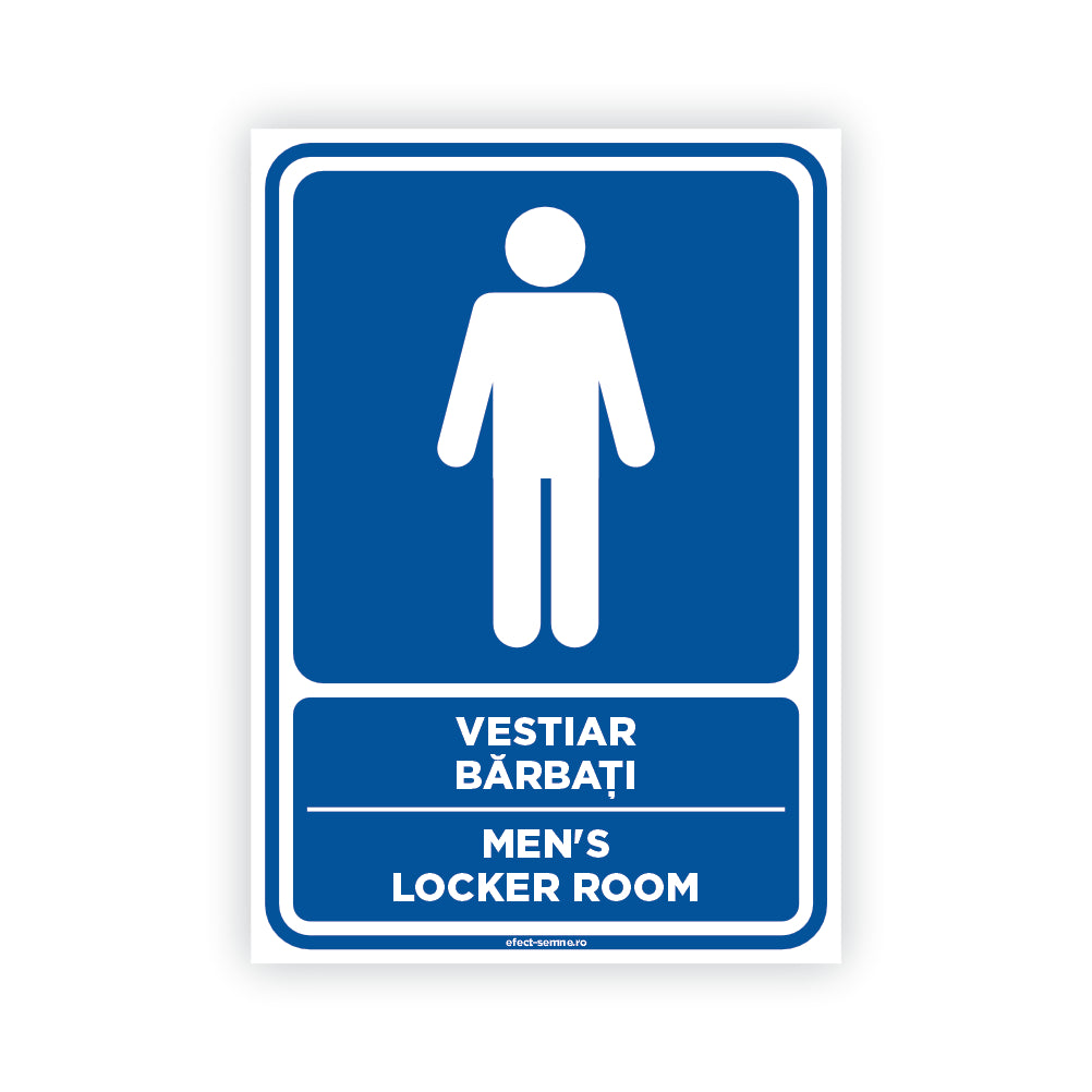 Semn Informare - Vestiar Bărbați Semn Informare - Vestiar Bărbați