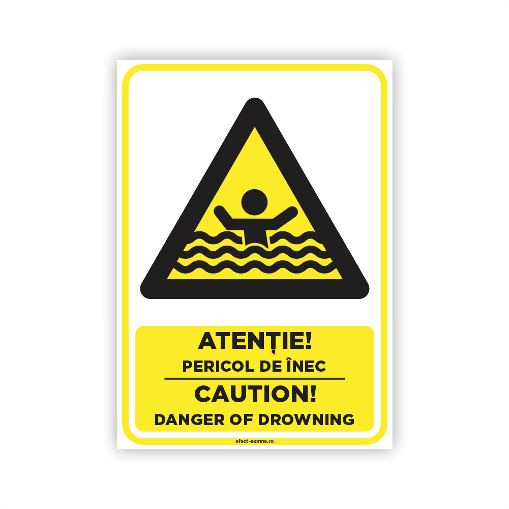 Semn Avertizare - Pericol de Înec Semn Avertizare - Pericol de Înec