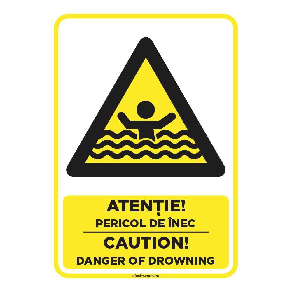 Semn Avertizare - Pericol de Înec Semn Avertizare - Pericol de Înec