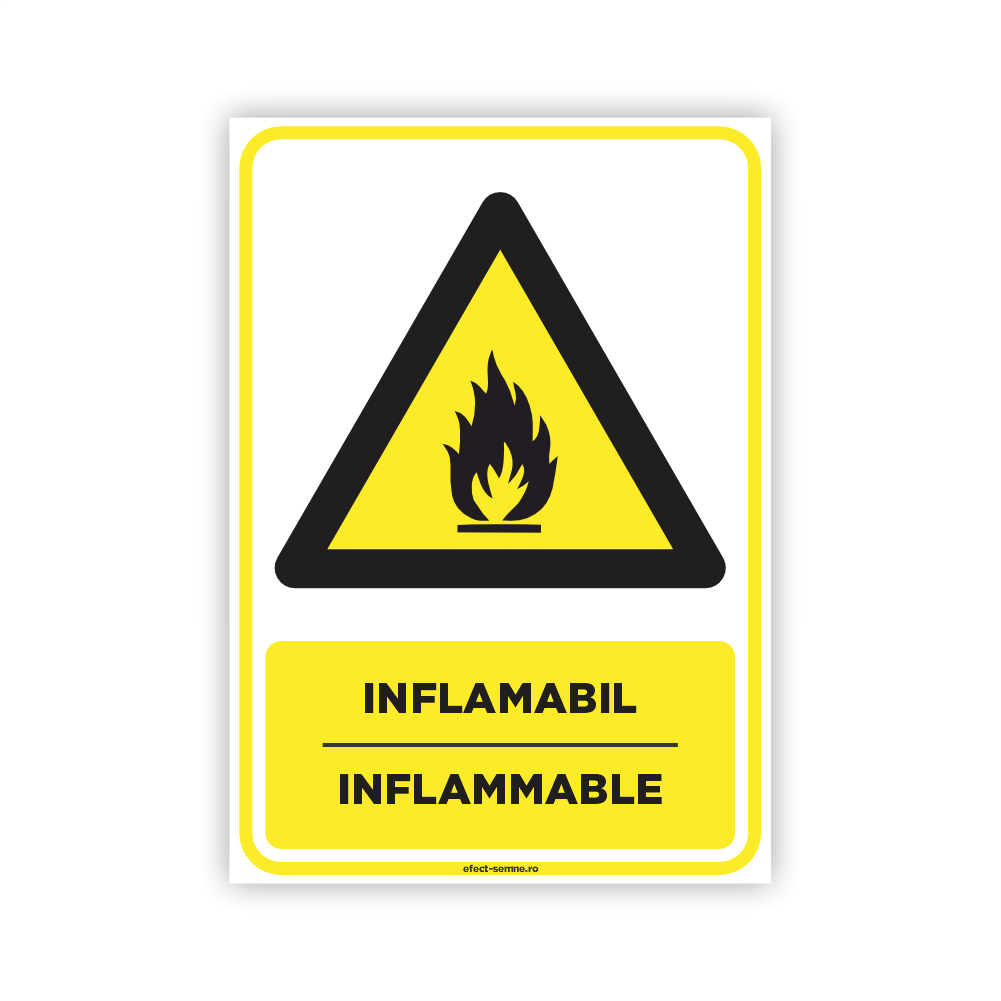 Semn Avertizare - Inflamabil Semn Avertizare - Inflamabil