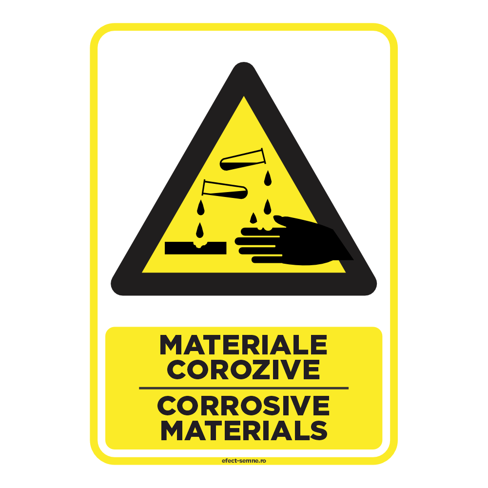 Semn Avertizare - Materiale Corozive Semn Avertizare - Materiale Corozive