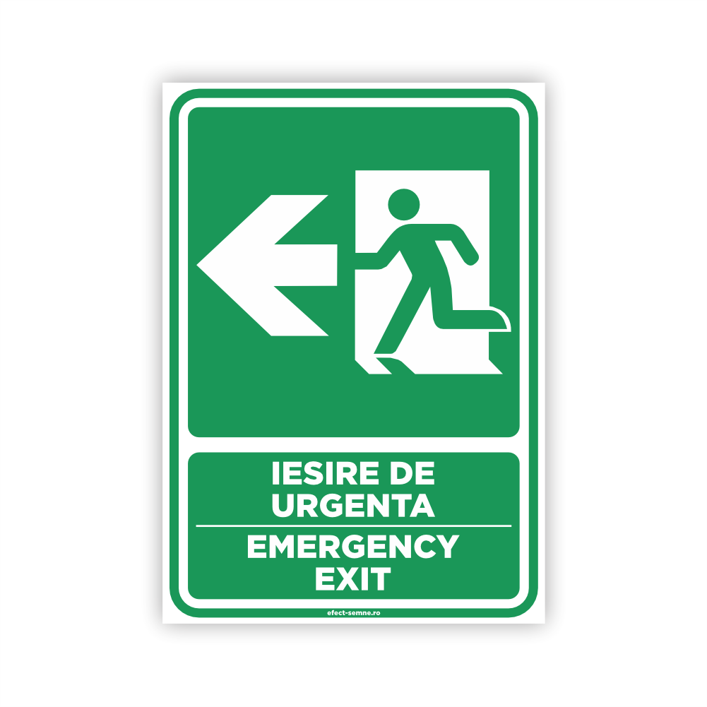 Semn Informare - Ieșire de Urgență Stânga Semn Informare - Ieșire de Urgență Stânga