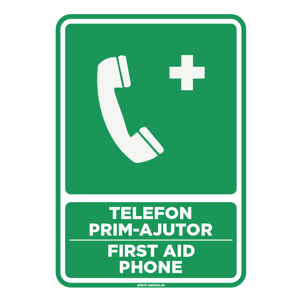 Semn Informare - Telefon Prim-Ajutor Semn Informare - Telefon Prim-Ajutor