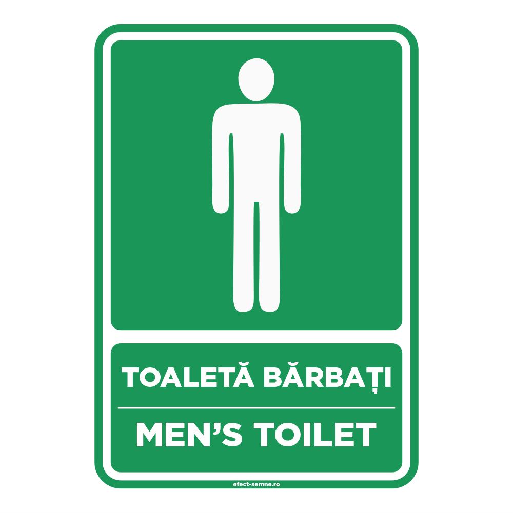 Semn Informare - Toaletă Bărbați Semn Informare - Toaletă Bărbați
