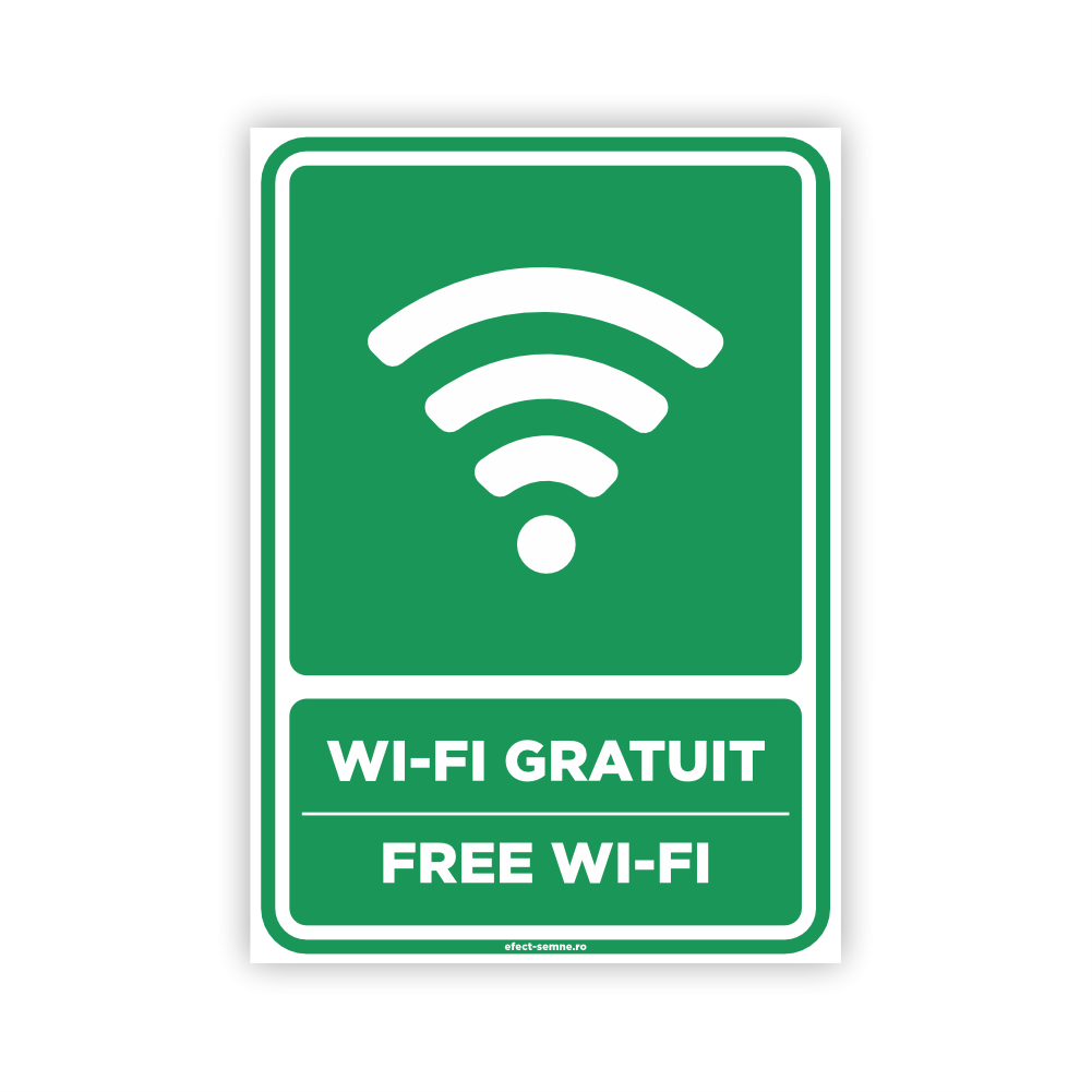 Semn Informare - WIFI Gratuit Semn Informare - WIFI Gratuit
