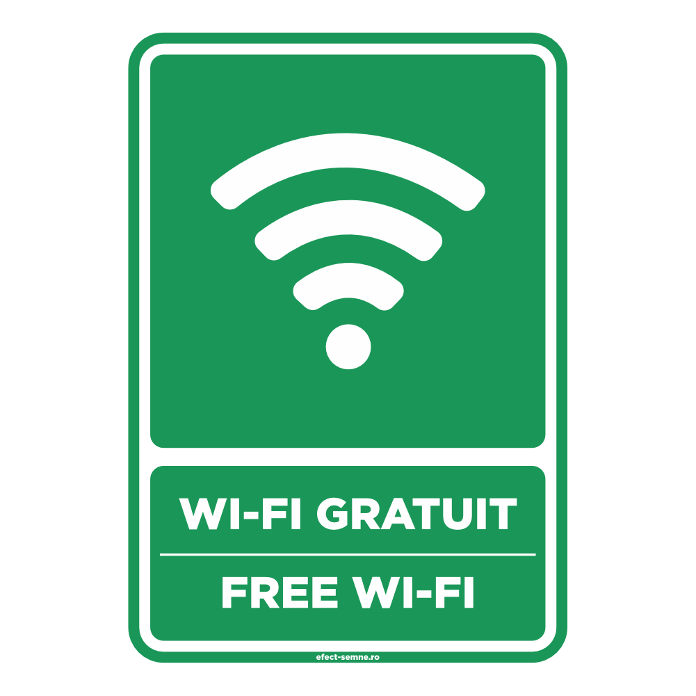 Semn Informare - WIFI Gratuit Semn Informare - WIFI Gratuit