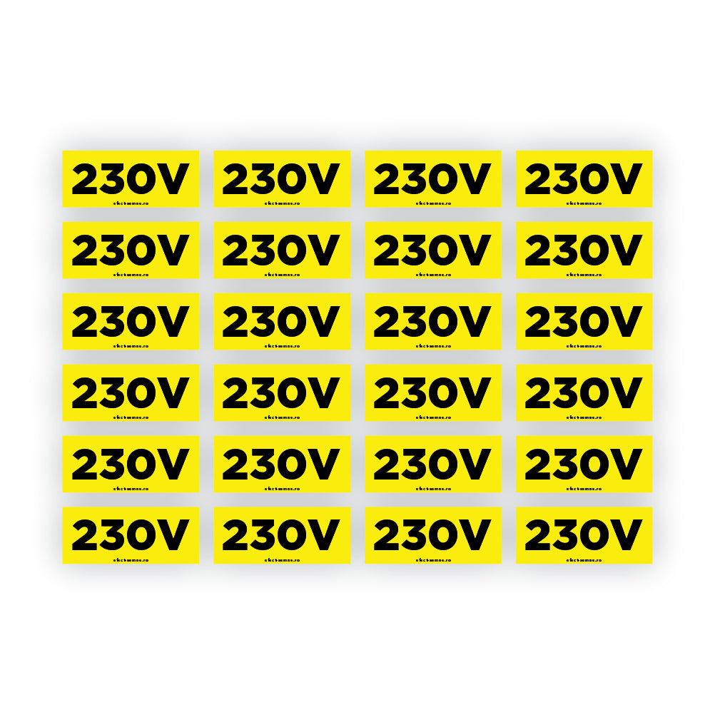 Semn Avertizare - 24 Etichete 230V