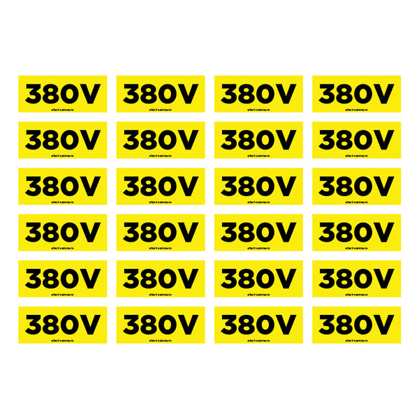 Semn Avertizare - 24 Etichete 380V