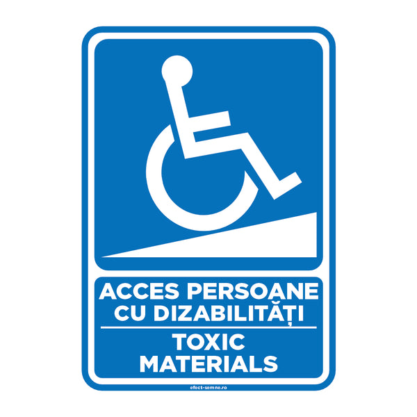 Semn Rutier - Acces Persoane cu Dizabilități