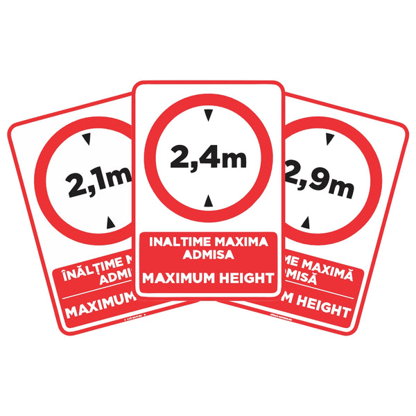 Semn Rutier - Înălțime Maximă Admisă