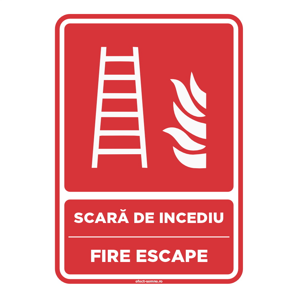 Semn Incendiu - Scară de Incendiu