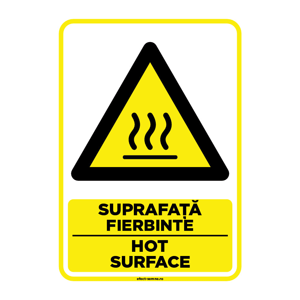 Semn Avertizare - Suprafață Fierbinte