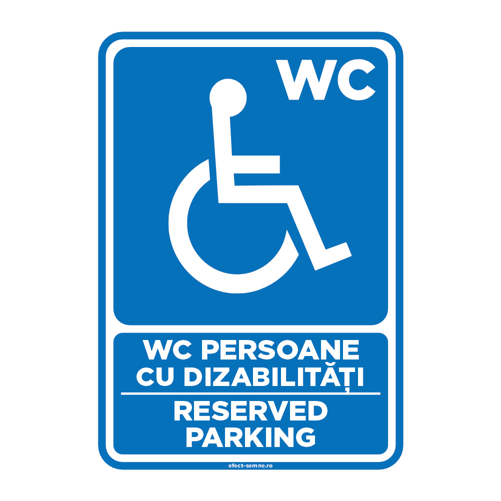 Semn Informare - WC Persoane cu Dizabilități