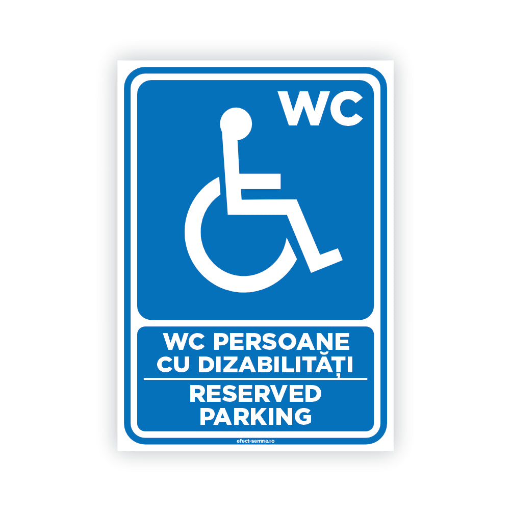 Semn Informare - WC Persoane cu Dizabilități