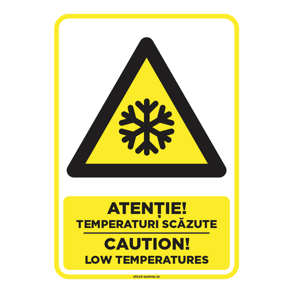 Semn Avertizare - Temperaturi Scăzute