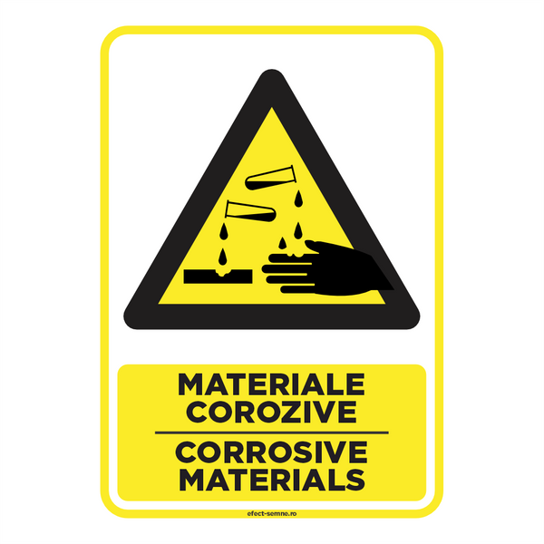 Semn Avertizare - Materiale Corozive