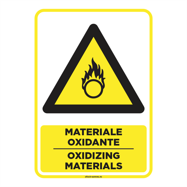 Semn Avertizare - Materiale Oxidante
