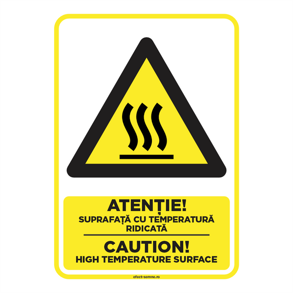 Semn Avertizare - Suprafață cu Temperatură Ridicată