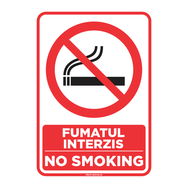 Semn Interzicere - Fumatul Interzis