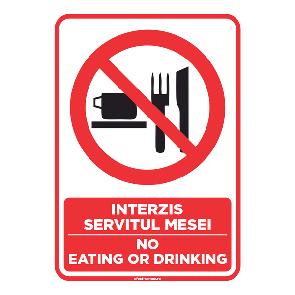 Semn Interzicere - Interzis Servitul Mesei