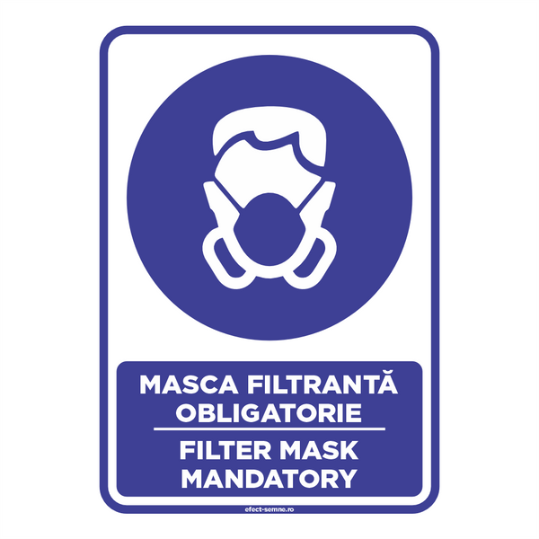 Semn Obligare - Masca Filtrantă Obligatorie