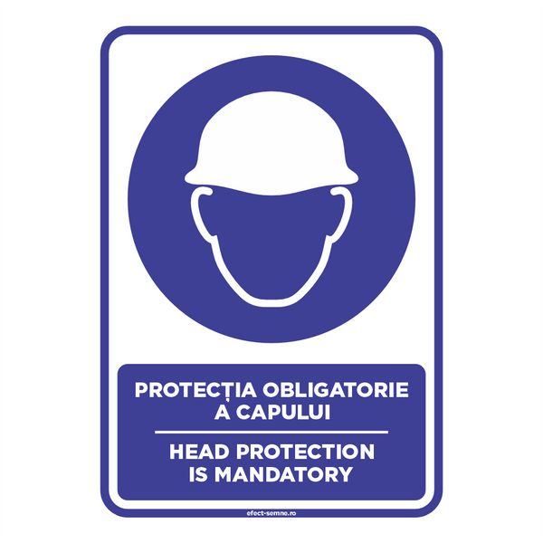 Semn Obligare - Protecția Obligatorie a Capului