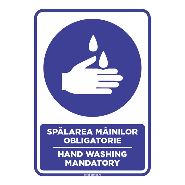 Semn Obligare - Spălarea Mâinilor Obligatorie